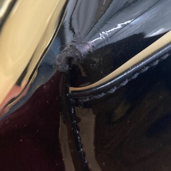 Kate Spade black and cream striped large tote (ASIS) - Picture 10 of 16